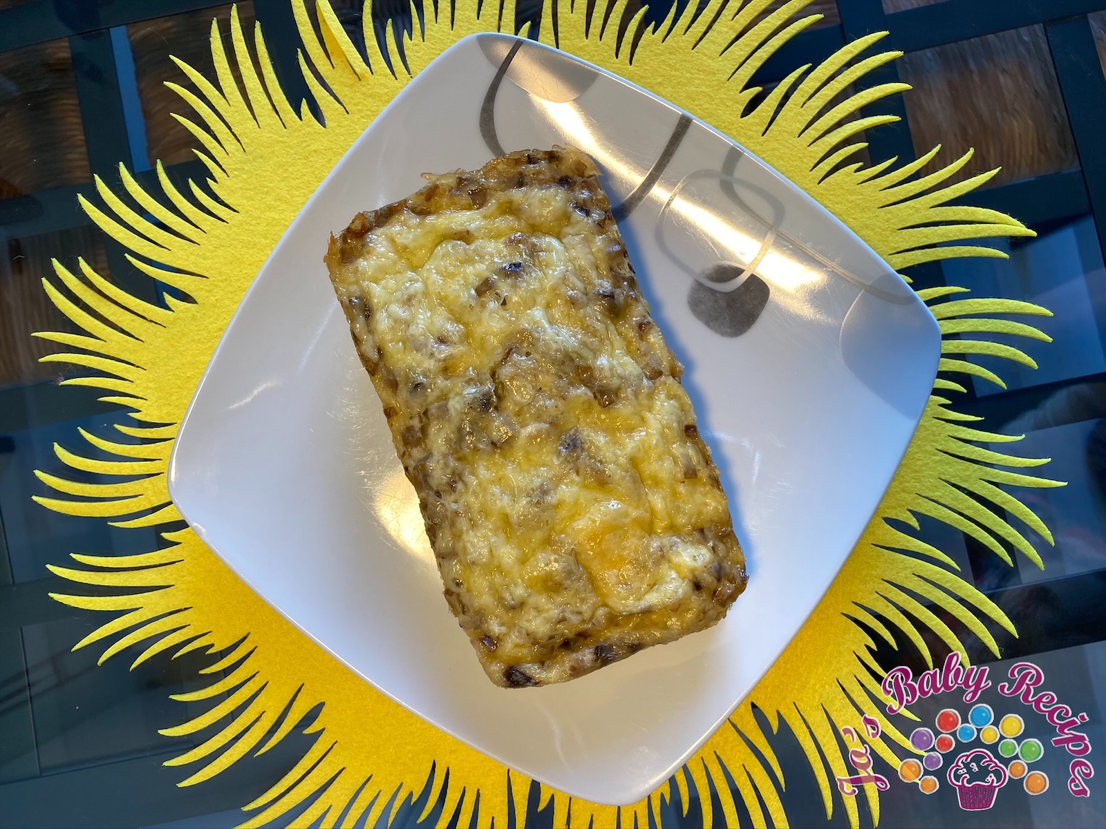 Omelette with mushrooms and yellow cheese