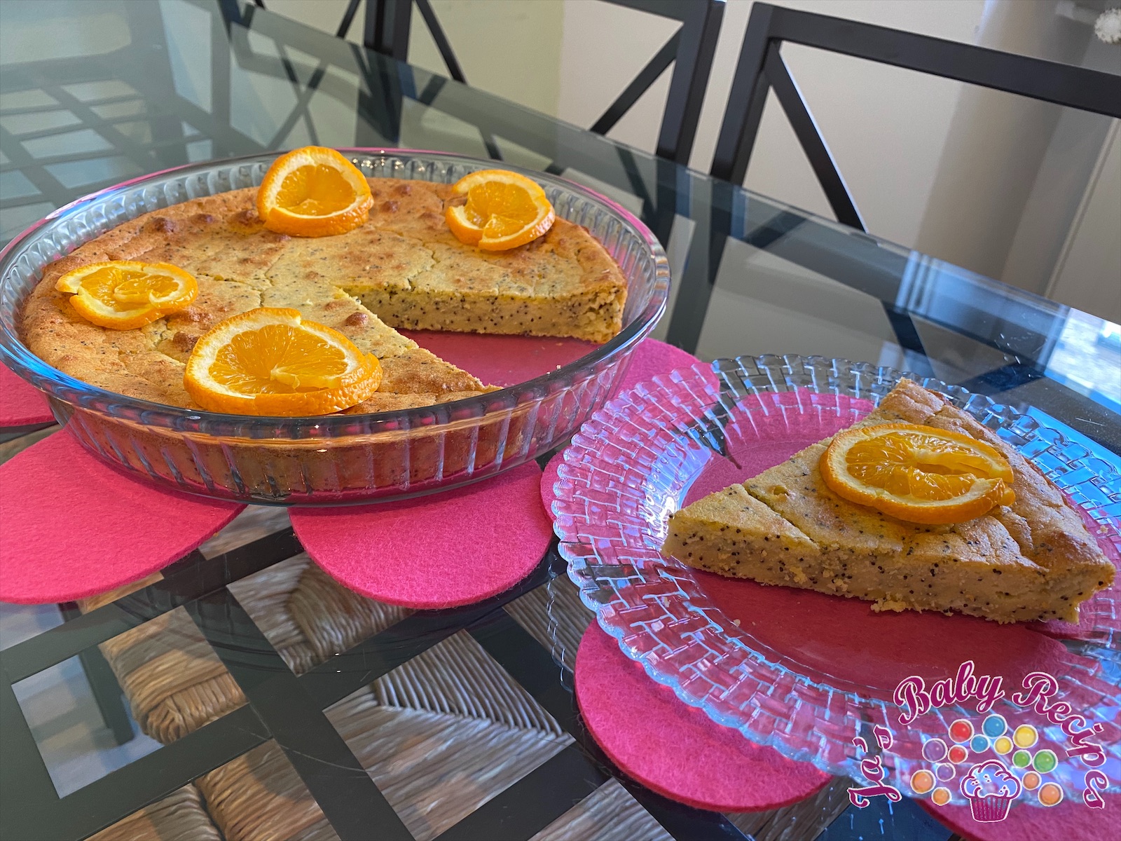 Orange cake with poppy seeds