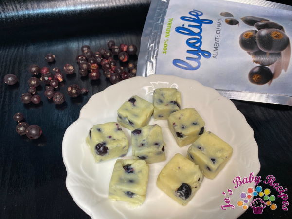 Home made baby friendly white chocolate with fruits