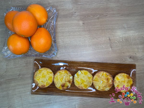Briose dulci acrisoare cu portocale pentru bebelusi