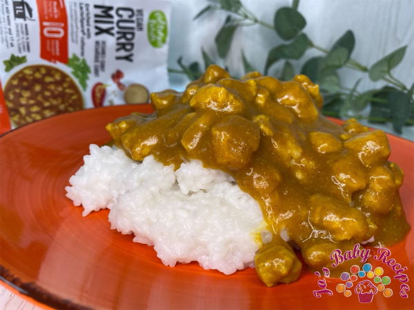 Rice with curry for babies
