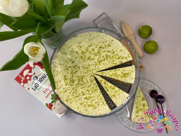 Tart with lime and condensed milk