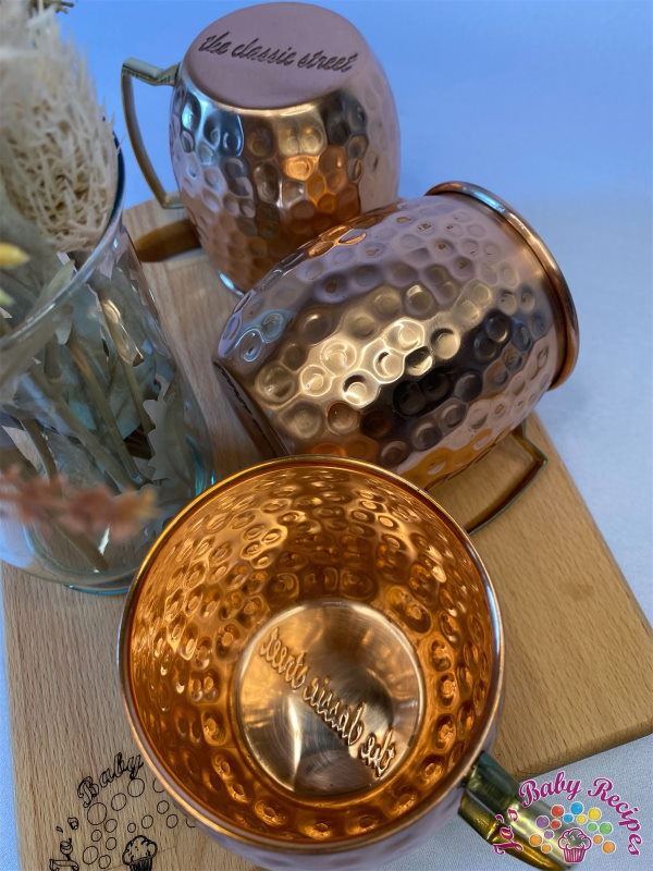 Set of 3 cups copper, CC3