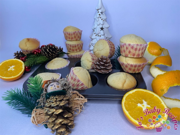 Muffins with oranges for babies